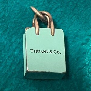 Tiffany & Co. Blue and Silver shopping bag Charm